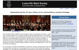 Louisville Bach Society website